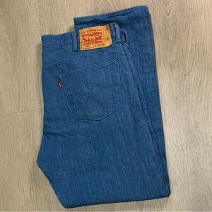 WORN Levi's 501 Original Fit White Oak Cone Denim Jeans Blue